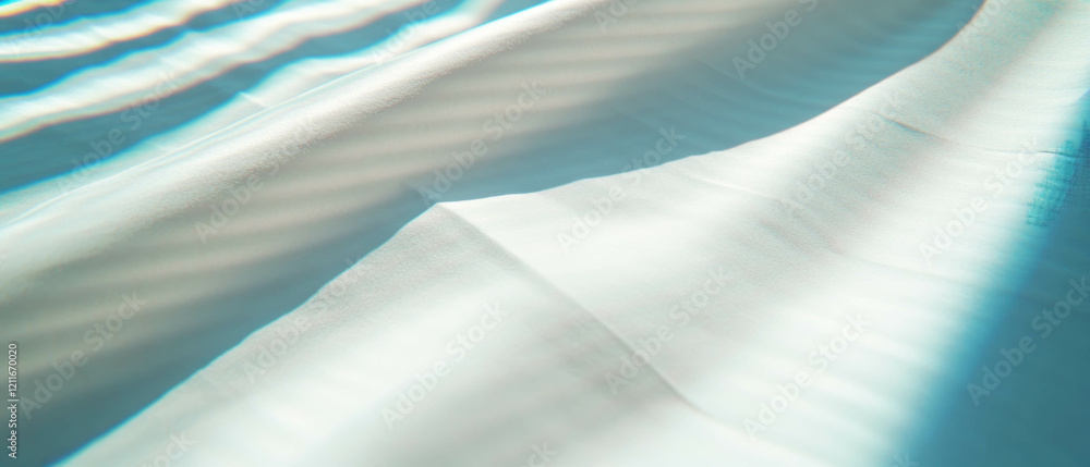Poster Lined paper background with a folded corner featuring a realistic banner area for design