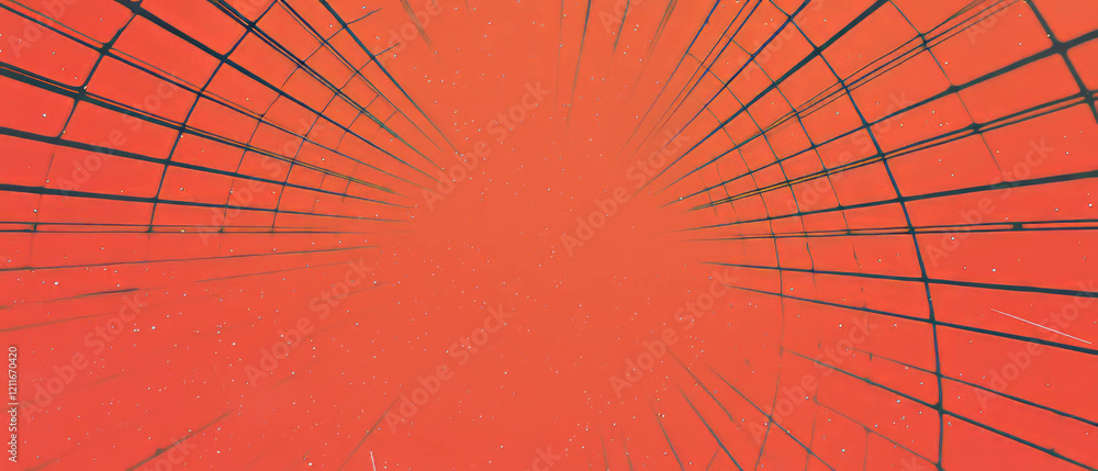 Poster background featuring red grid paper with black lines and bold banner for creative projects