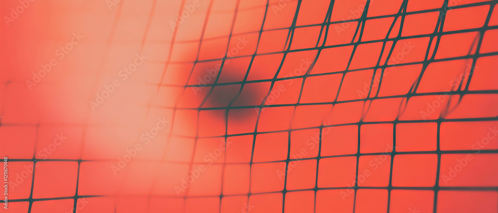Aufkleber bold red grid paper backdrop features black lines and an empty central space for creativity
