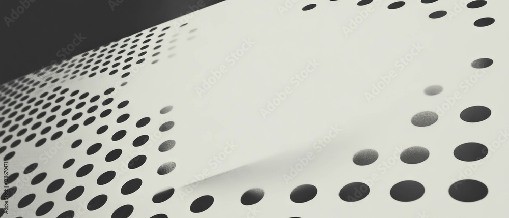 Poster dotted paper background with empty center and minimalist banner design for creative use
