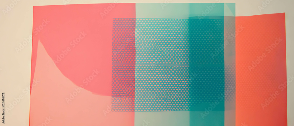 Poster Creative use of subtle dotted paper with minimalist design elements and empty space