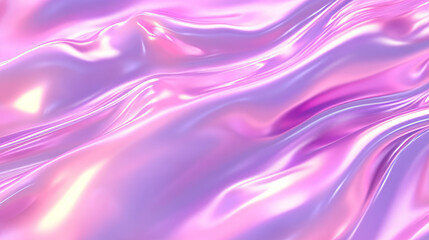 iridescent pink purple silk texture with shimmering holographic background highlighting glossy pastel satin and pearlescent flowing abstract materials for elegant reflective fabric design  
