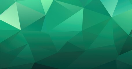 Obraz premium A geometric abstract background featuring shades of green in a triangular pattern.