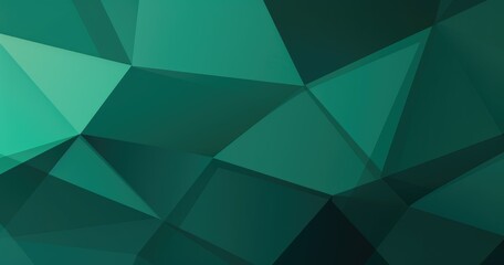 Fototapeta premium Abstract geometric design featuring shades of teal and green in a modern, digital style.