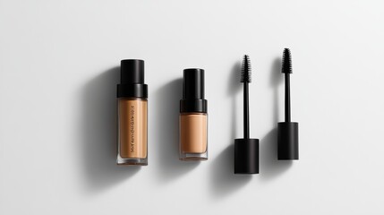 Obraz premium Arranging Neutral-Toned Makeup Products