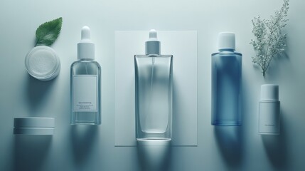Close-up of Minimalist Skincare Products