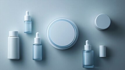 Arranging Minimalist Skincare Products in a Flat Lay