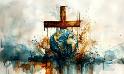 Intersection of spirituality and art illustrated in a unique painting