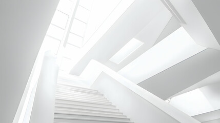 Fototapeta premium white modern minimalist office