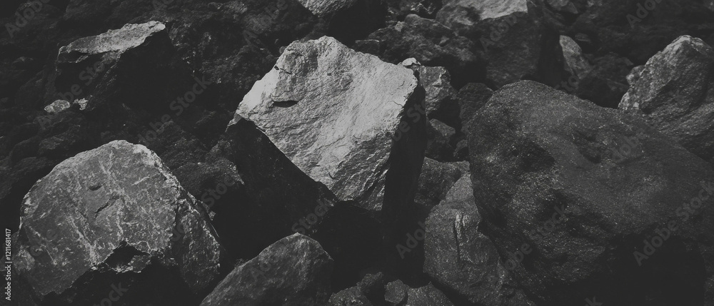 Aufkleber basaltic rocks with rough textures showcasing volcanic origins in a natural setting