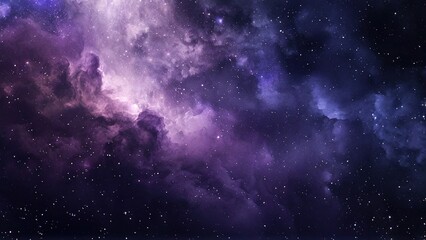 Cosmic Nebula Purple and blue interstellar clouds, stars, background for science, space exploration