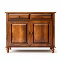 Wooden Sideboard Two Drawers Two Doors Classic Furniture Brown Wood Cabinet