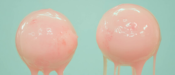 Melting bubblegum creates a gooey and textured spectacle under heat