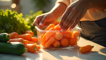 woman washing vegetables