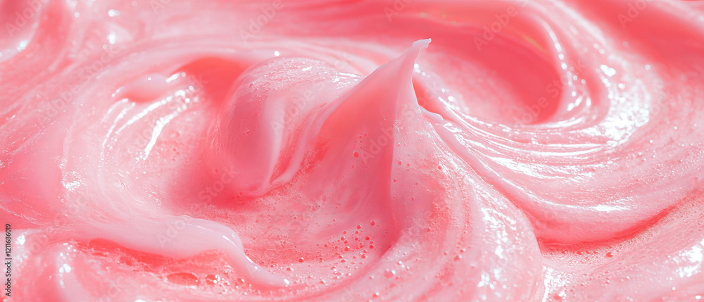 Poster swirling blend of colors in smooth bubblegum texture