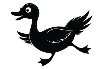 Fototapeta premium Vector set of silhouettes of geese