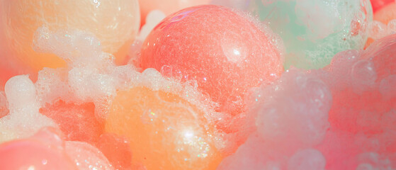 Fototapeta premium Exploration of bubblegum textures showing varied consistency and chewiness
