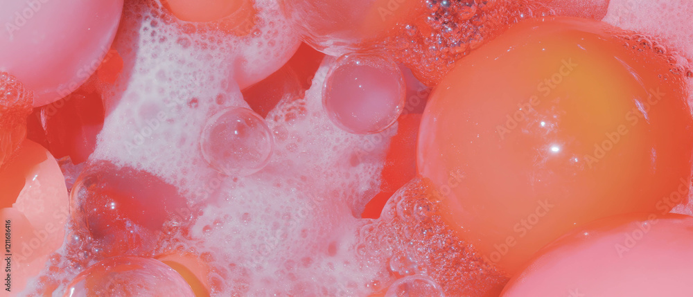 Poster Exploring the vibrant layers and textures of bubblegum in various colors
