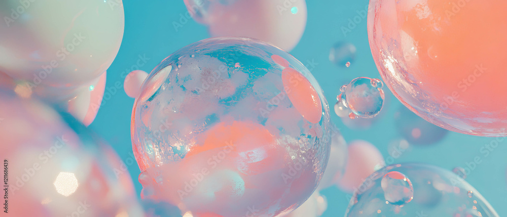 Aufkleber exploring the colorful layers and textures of bubblegum in a creative arrangement