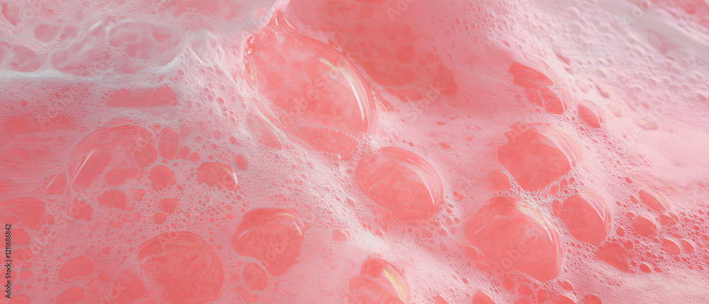 Poster exploring the unique textures and imprints of vibrant bubblegum surfaces