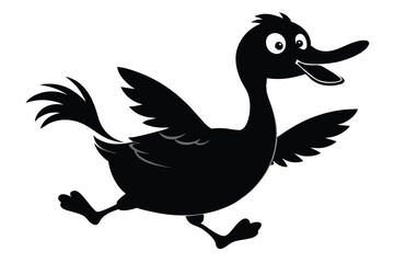 Fototapeta premium Duck, goose, and swan animal silhouettes