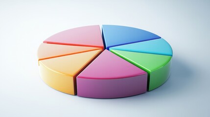 A clear, colorful pie chart illustrating the distribution of a company's operating costs, with each segment labeled and a slight D effect for added depth.