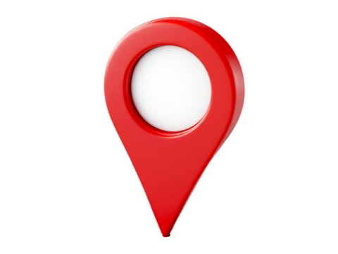 Red Map Pin Location Marker 3D Icon