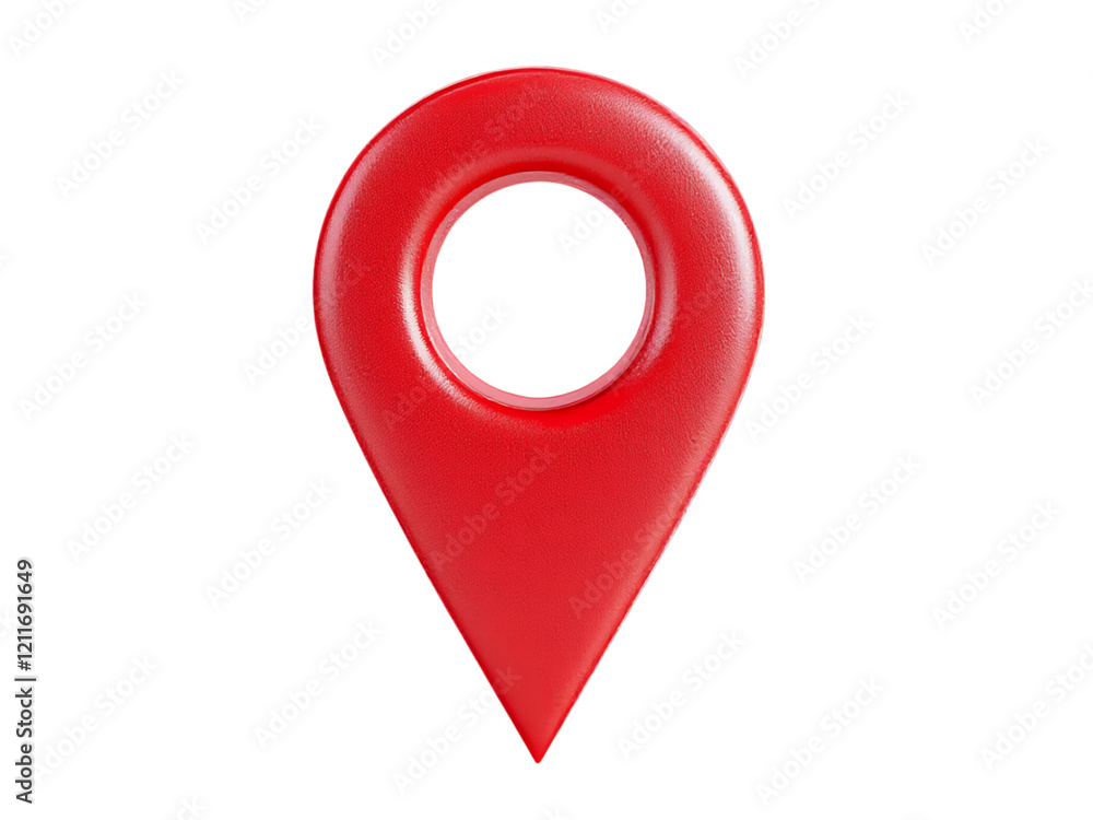 Poster red 3d map pin location marker icon