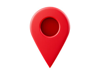 Red 3D Location Pin Icon Map Marker Graphic