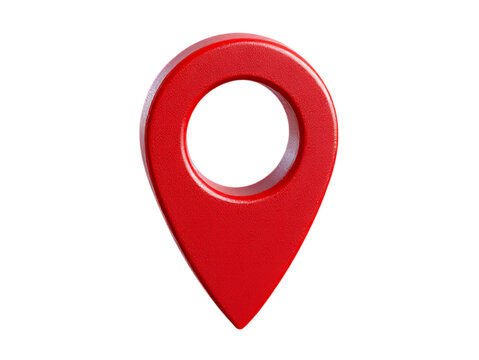 Red 3D Location Pin Map Marker Icon