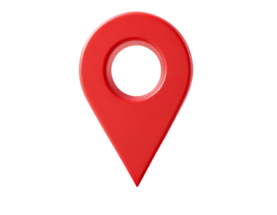 Red 3D Location Pin Icon Map Marker