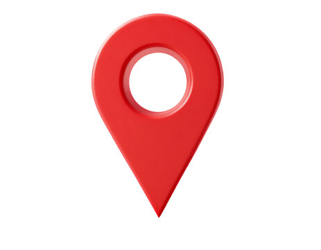 Red 3D Location Pin Icon Map Marker