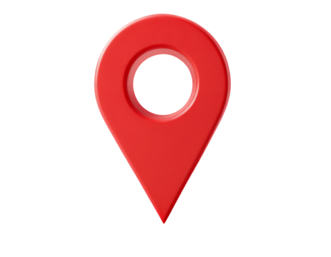 Red 3D Location Pin Icon Map Marker