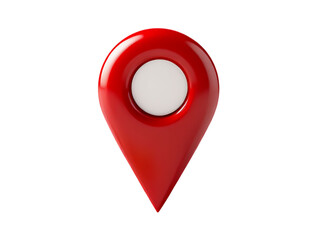 Red 3D Location Pin Icon Design Element