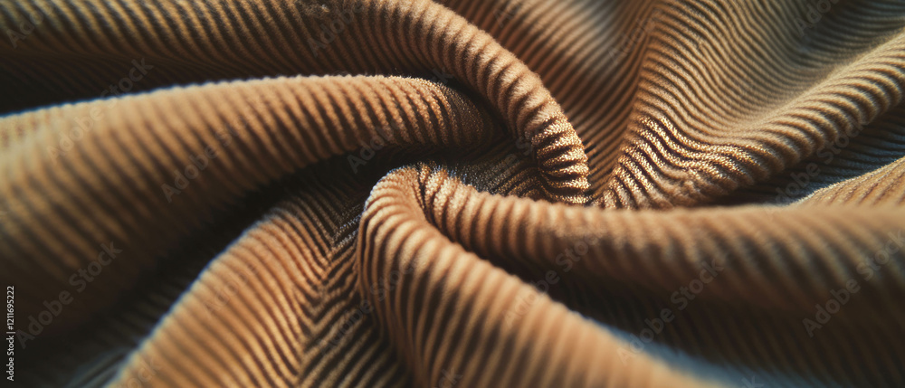 Aufkleber exploring the soft and textured qualities of corduroy fabric in detail