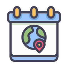 calendar travel filled style