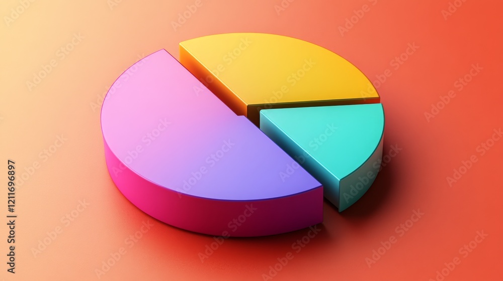 Poster a corporate-style pie chart showing a financial breakdown of company profits, with sections for expe