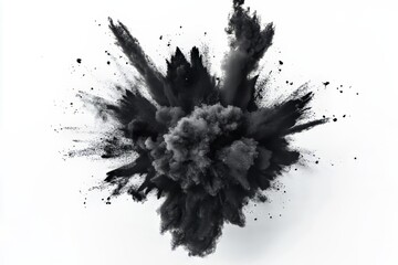 Monumental Smoke: An Imposing, Dark Cloud Against White