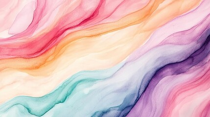Obraz premium Whimsical watercolor idea. Beautiful abstract watercolor background with soft flowing colors and gentle waves.