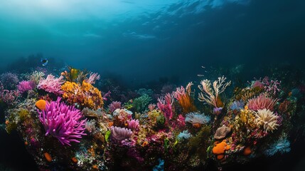 A vibrant coral reef showcasing biodiversity and the beauty of marine life.