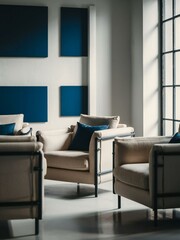 modern office interior with table