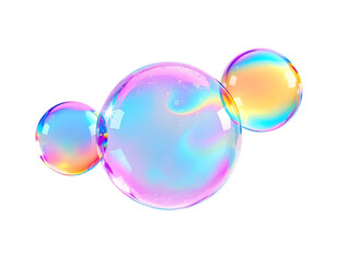 Iridescent Bubbles Abstract Art Background Image