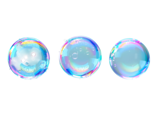 Iridescent Soap Bubbles Photo Background Image