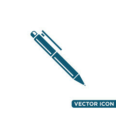Minimalist Pen Icon Design Template 