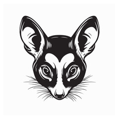 Rodent Head Logo Design Vectors and Illustration isolated on white background.