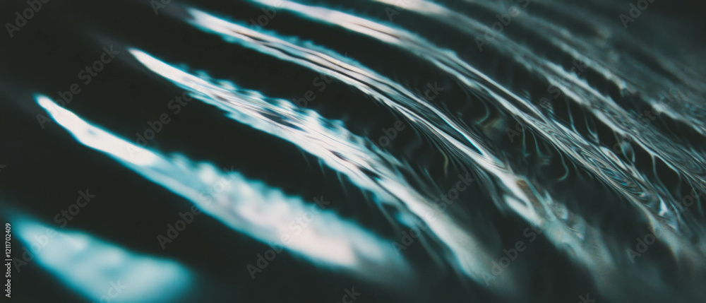 Aufkleber Intricate etched glass texture showcasing smooth patterns and depth in flowing design