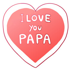 I love you papa illustration vector art