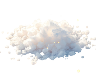 Luminous White Cloud Cluster Digital Asset for Design