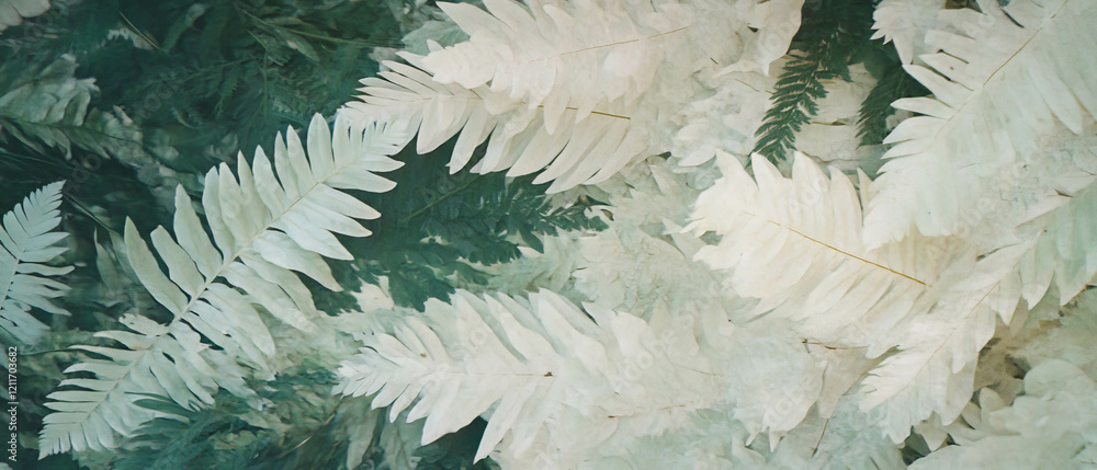 Aufkleber Exploring the intricate textures and patterns of fern fronds in nature