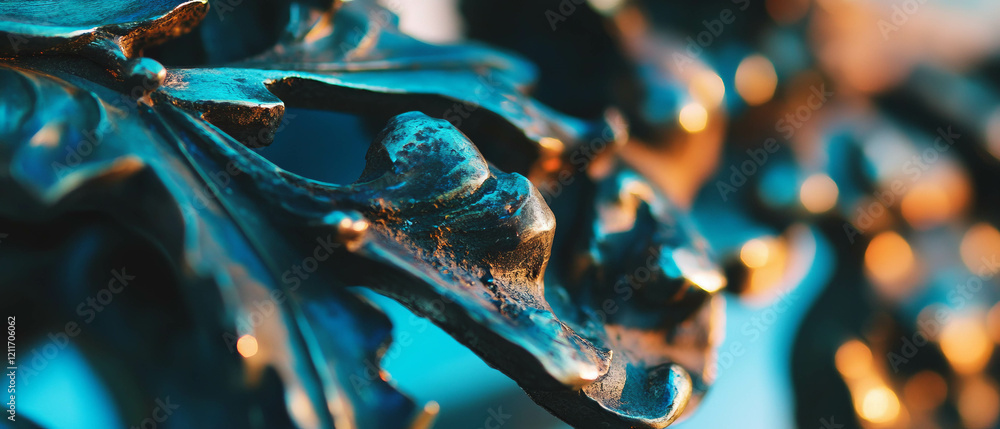 Poster forged aluminum texture showcasing intricate design and strong structure